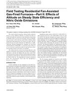 CH-09-047 (RP-1182) — Field Testing Residential Fan-Assisted Gas-Fired Furnaces — Part II: Effects of Altitude on Steady State Efficiency and Nitric Oxide Emissions