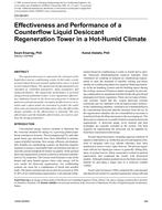 CH-09-041 — Effectiveness and Performance of a Counterflow Liquid Desiccant Regeneration Tower in a Hot-Humid Climate