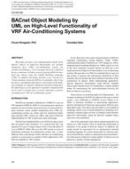 CH-09-036 — BACnet Object Modeling by UML on High-Level Functionality of VRF Air-Conditioning Systems