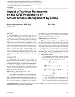 CH-09-028 — Impact of Various Parameters on the CFD Predictions of Atrium Smoke Management Systems