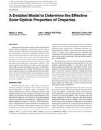 CH-09-016 — A Detailed Model to Determine the Effective Solar Optical Properties of Draperies