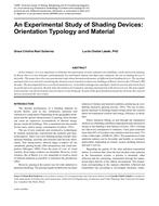 An Experimental Study of Shading Devices: Orientation Typology and Material