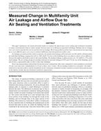 Measured Change in Multifamily Unit Air Leakage and Airflow Due to Air Sealing and Ventilation Treatments