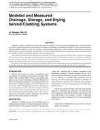 Modeled and Measured Drainage, Storage, and Drying behind Cladding Systems