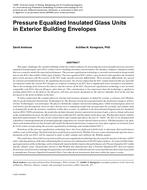 Pressure Equalized Insulated Glass Units in Exterior Building Envelopes