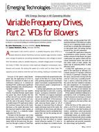 Emerging Technologies: Variable Frequency Drives, Part 2: VFDs for Blowers