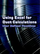 Using Excel for Duct Calculations: User Defined Functions