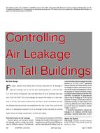 Controlling Air Leakage in Tall Buildings