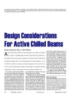 Design Considerations for Active Chilled Beams