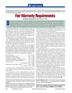 Legal Issues: Fair Warranty Requirements