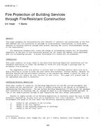 HI-85-25-1 — Fire Protection of Building Services through Fire-Resistant Construction