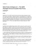 HI-85-26-2 — Solar Goes Underground Ã¢Â€Â” The SERI Packaged Ground-Coupled Heat Pump