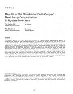 HI-85-26-3 — Results of the Residential Earth-Coupled Heat Pump Demonstration in Upstate New York