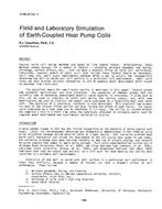 HI-85-26-4 — Field and laboratory Simulation of Earth-Coupled Heat Pump Coils