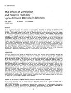 2887 (RP-397) — The Effect of Ventilation and Relative Humidity upon Airborne Bacteria in Schools