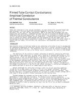 2893 (RP-295) — Finned Tube Contact Conductance: Empirical Correlation of Thermal Conductance