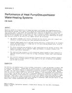 HI-85-29-3 — Performance of Heat Pump/Desuperheater Water-Heating Systems