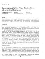 2901 (RP-188) — Performance of a Two-Phase Thermosiphon Air-to-Air Heat Exchanger