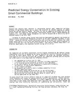 HI-85-30-2 — Predicted Energy Conservation in Existing Small Commercial Buildings