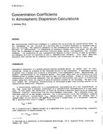 HI-85-34-4 — Concentration Coefficients in Atmospheric Dispersion Calculations