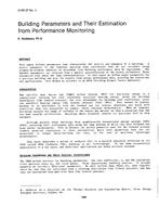 HI-85-37-3 — Building Parameters and Their Estimation from Performance Monitoring