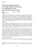 HI-85-38-2 — Performance Measurements of a Phase-Change Trombe Wall in a Calibrated Hot Box