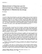 HI-85-39-1 — Measurement of Sources and Air Concentrations of Radon and Radon Daughters in Residential Buildings