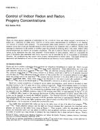 HI-85-39-3 — Control of Indoor Radon and Radon Progeny Concentrations