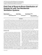 Field Test of Room-to-Room Distribution of Outside Air with Two Residential Ventilation Systems