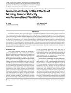 Numerical Study of the Effects of Moving Person Velocity on Personalized Ventilation