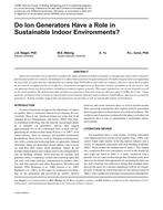 Do Ion Generators Have a Role in Sustainable Indoor Environments?