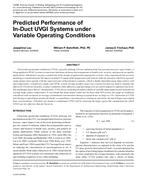 Predicted Performance of In-Duct UVGI Systems under Variable Operating Conditions