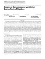 Basement Dampness and Ventilation During Radon Mitigation