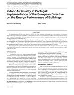 Indoor Air Quality in Portugal: Implementation of the European Directive on the Energy Performance of Buildings