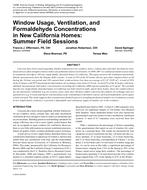 Window Usage, Ventilation, and Formaldehyde Concentrations in New California Homes: Summer Field Sessions