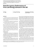 LB-07-001 — Post-Occupancy Performance of Five Low-Energy Schools in the UK