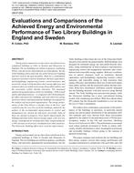 LB-07-002 — Evaluations and Comparisons of the Achieved Energy and Environmental Performance of Two Library Buildings in England and Sweden