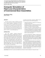 LB-07-027 — Computer Simulation of Heat Loss Characteristics of Commercial Door Assemblies