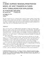 NT-87-21-2 — A Basic Surface Renewal/Penetration Model of Heat Transfer in Tubes with Turbulators for Application in Fire-Tube Boilers