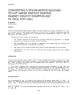 NT-87-23-2 — Converting a Steam-Heated Building to Hot Water District Heating: Ramsey County Courthouse/St. Paul City Hall