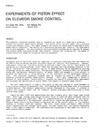 NT-87-26-1 — Experiments of Piston Effect on Elevator Smoke Control