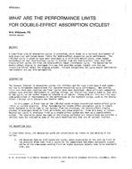 NT-87-29-3 — What Are the Performance Limits for Double-Effect Absorption Cycles?