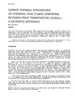 NT-87-29-4 — Carnot Thermal Efficiencies of Chemical Heat Pumps Operating Between Four Temperature Levels Ã¢Â€Â” A Heuristic Approach