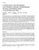 3060 — A Procedure for Measuring the Dynamic Thermal Performance of Wall Specimens Using a Calibrated Hot Box