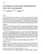 3071 — Hysteresis in Two-Phase Thermosiphon Loop Heat Exchangers