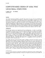 3072 — Computer-Aided Design of Axial Fans Using Small Computers