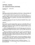 3075 — Optimal Sizing of Cogeneration Systems