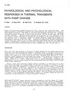 3080 — Physiological and Psychological Responses in Thermal Transients with Ramp Change