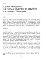 3081 — Hue-Heat Impressions and Thermal Sensations of Occupants in a Transient Environment