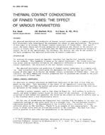 3104 (RP-446) — Thermal Contact Conductance of Finned Tubes: The Effect of Various Parameters